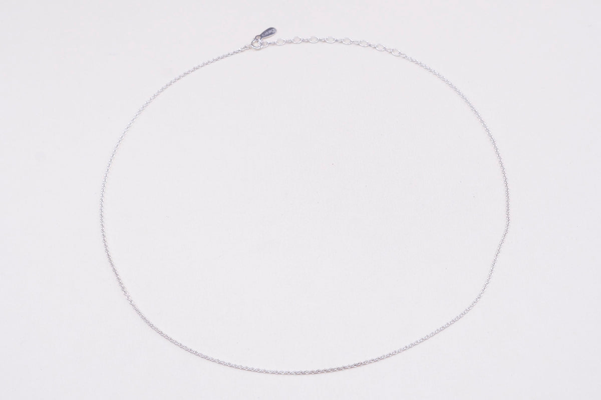 16”+2, vtg kariboli sterling 925 silver circle chain, Italy made necklace