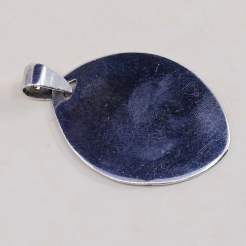 Vintage Native American sterling silver handmade pendant, Hopi 925 silver Tag