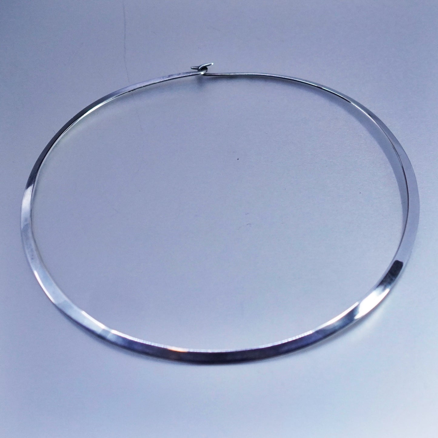 14”, vintage Mexico Sterling 925 silver handmade choker collar necklace