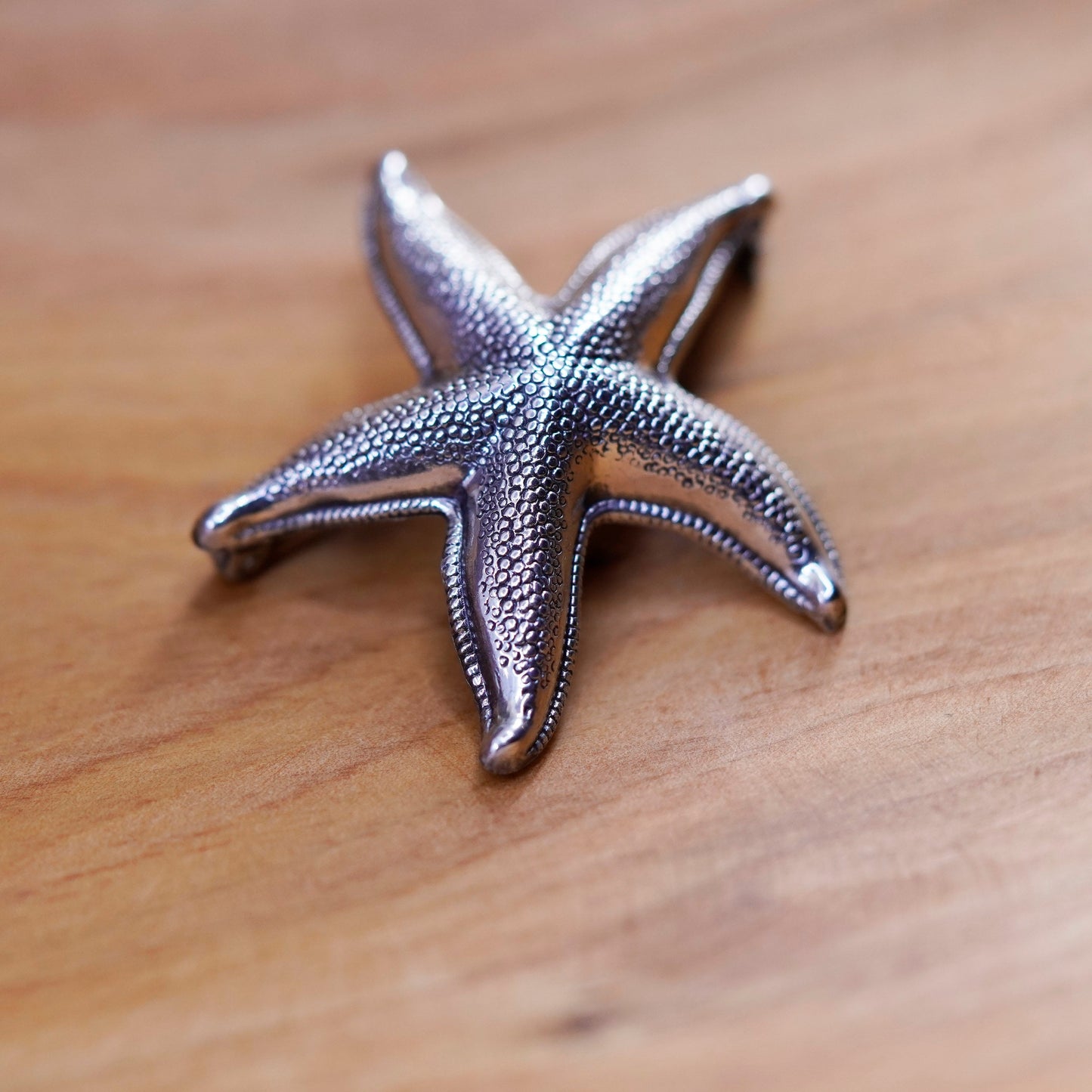 Vintage Beau handmade sterling 925 silver starfish brooch pin