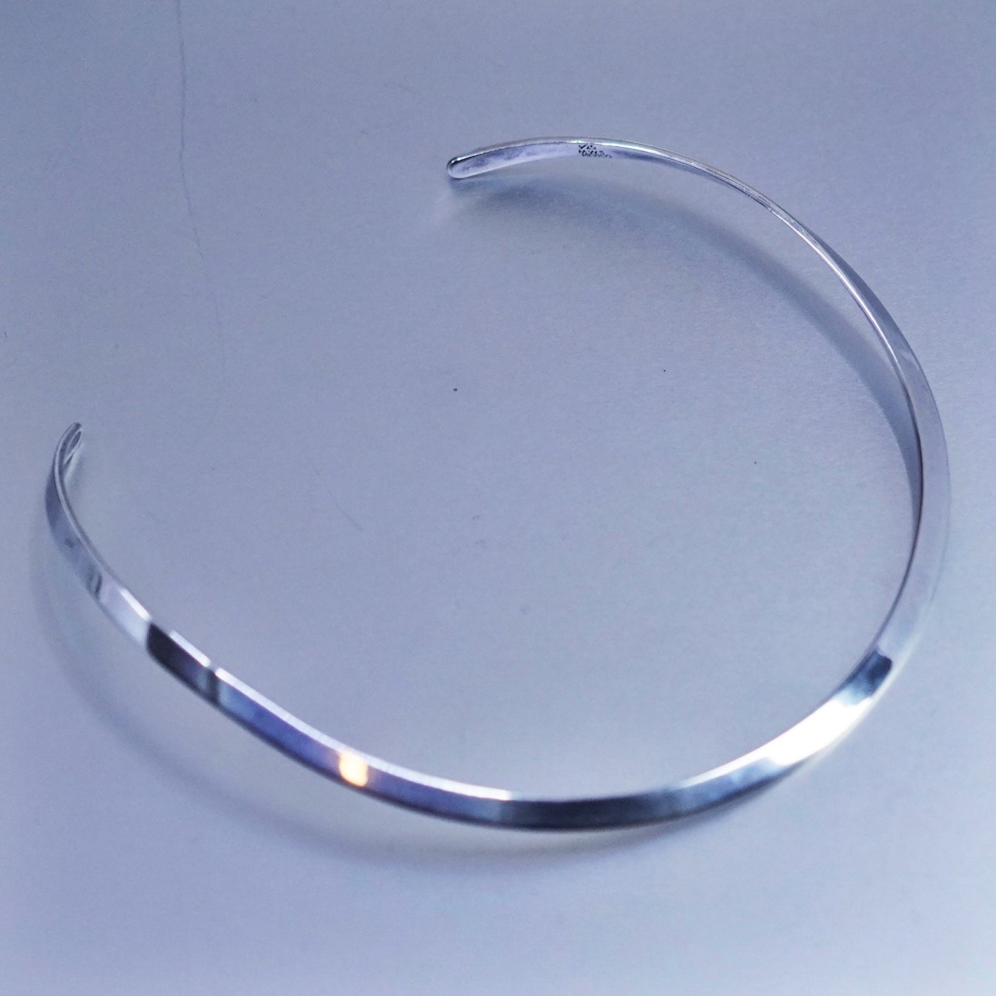 14”, vintage MWS Sterling 925 silver handmade choker collar necklace