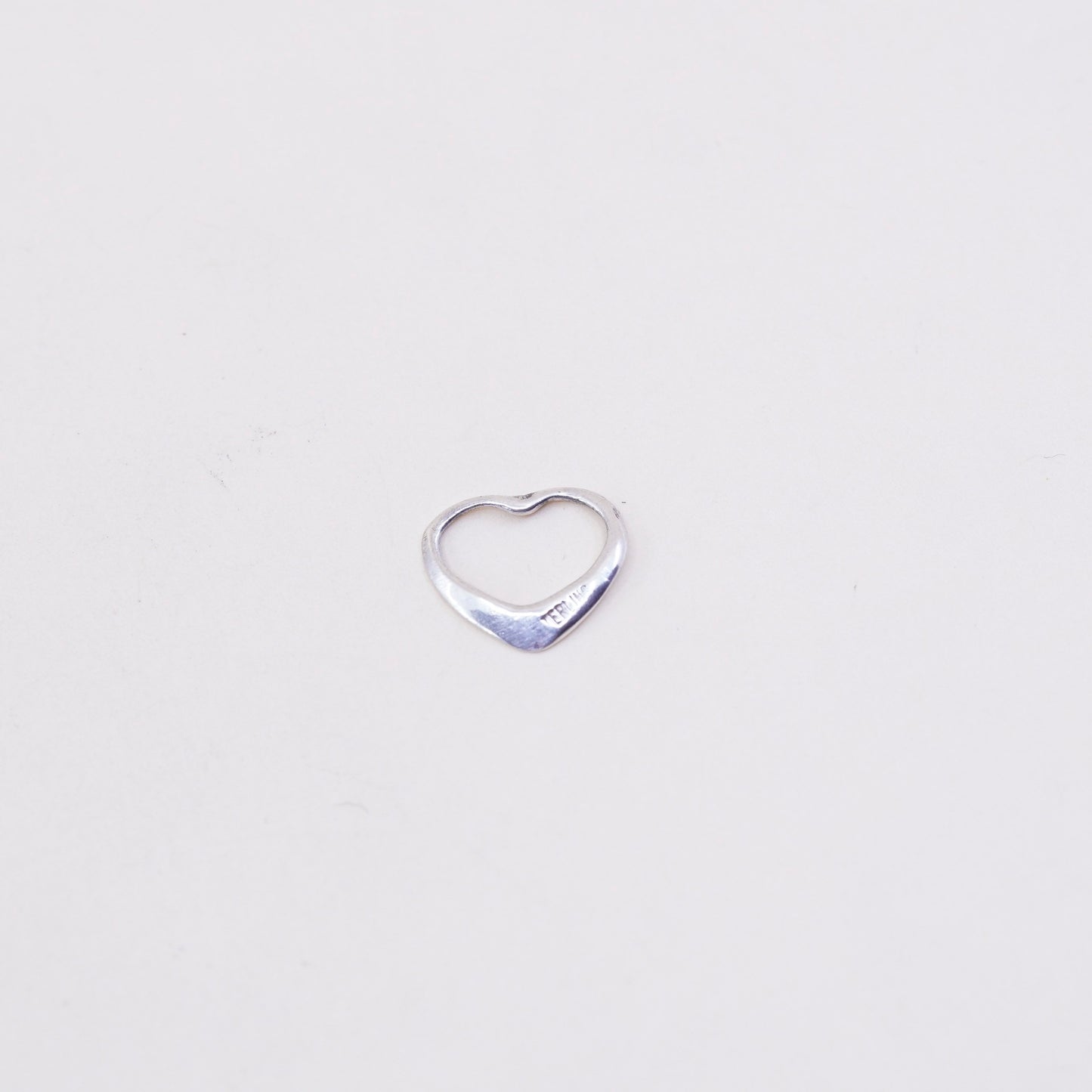 Vintage sterling silver pendant, 925 heart