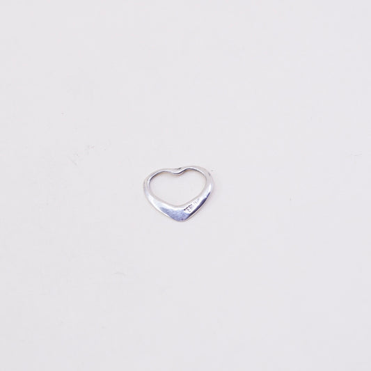 Vintage sterling silver pendant, 925 heart