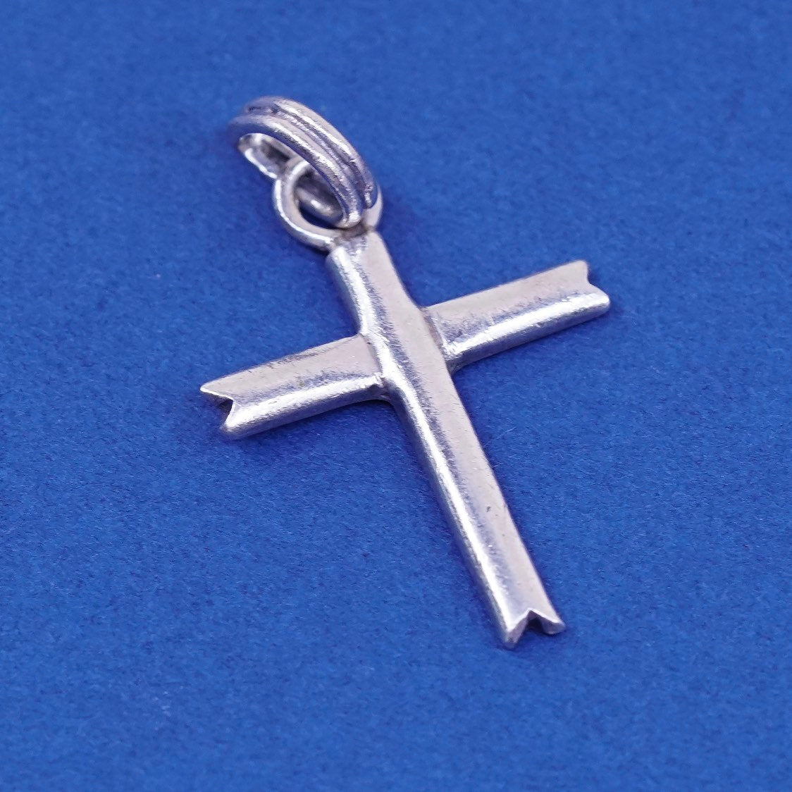 vtg Sterling silver Handmade charm, 925 cross pendant