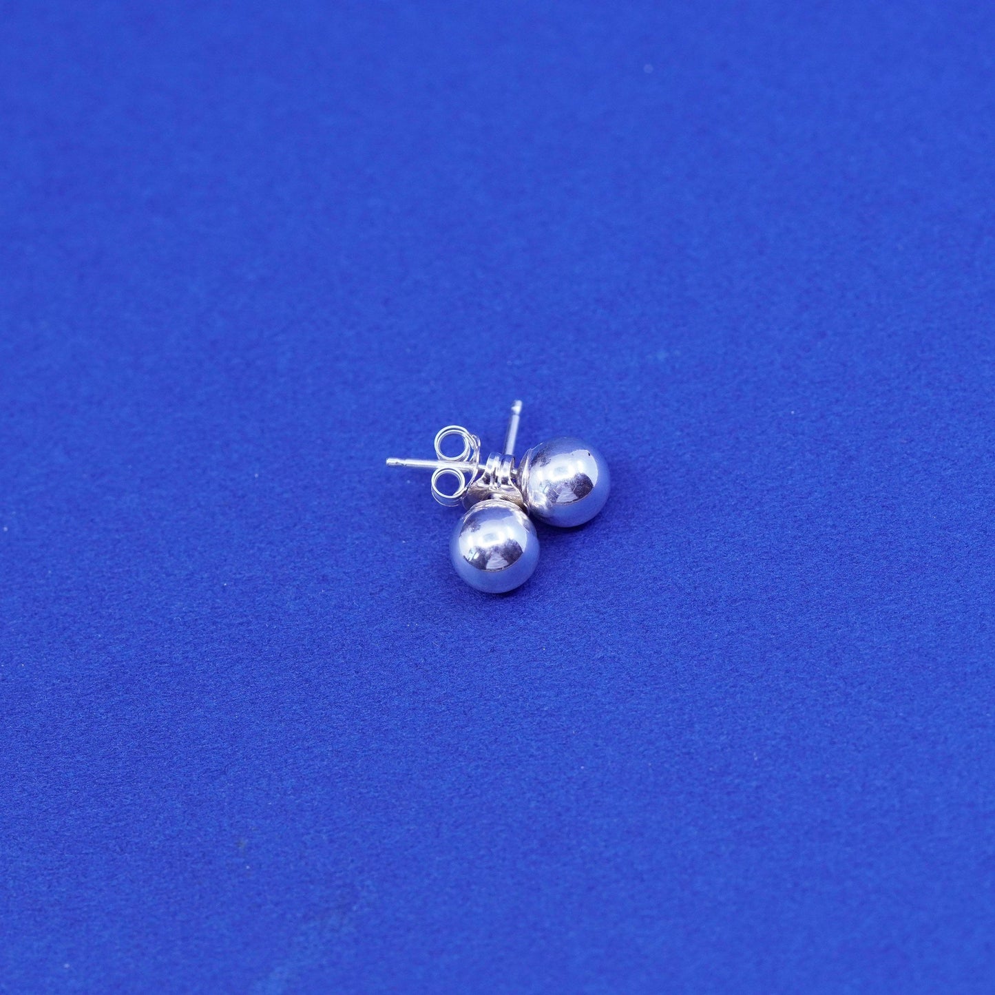 Vintage Sterling 925 silver handmade earrings, 925 studs, Stamped 925