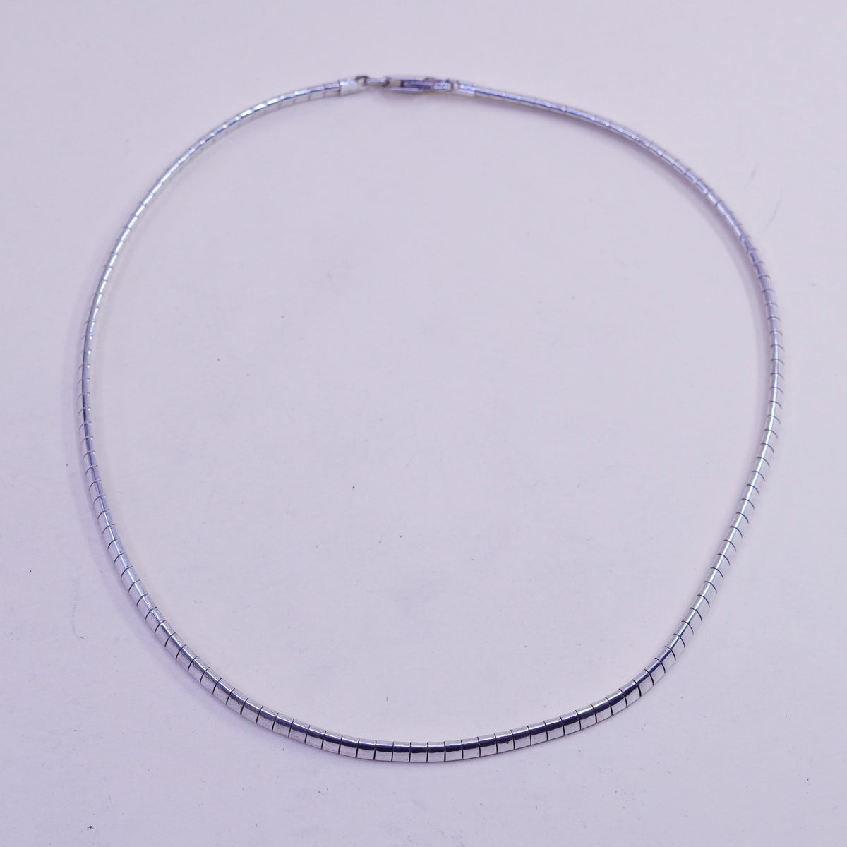 16” 5mm, vintage Italy 925 Sterling Silver omega chain necklace
