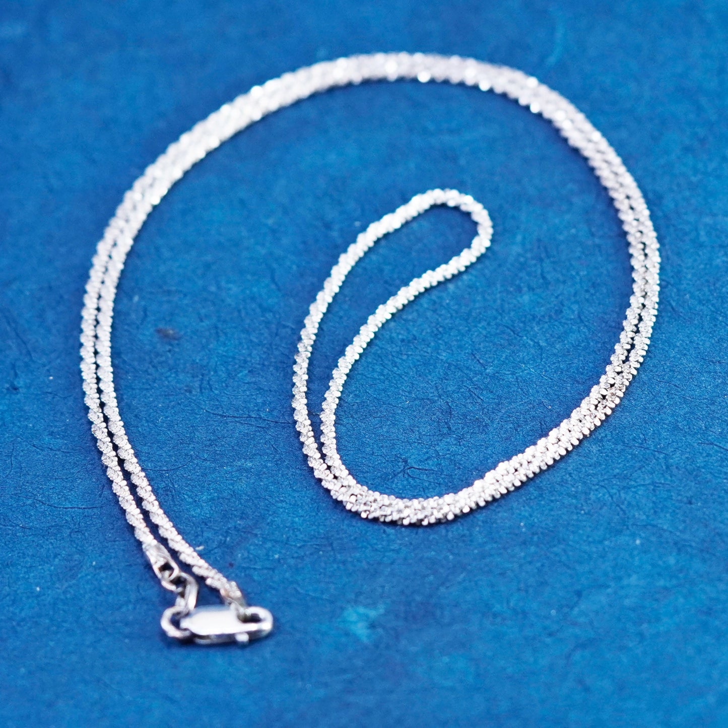 21”, vintage Sterling silver handmade chain, 925 twisted herringbone necklace