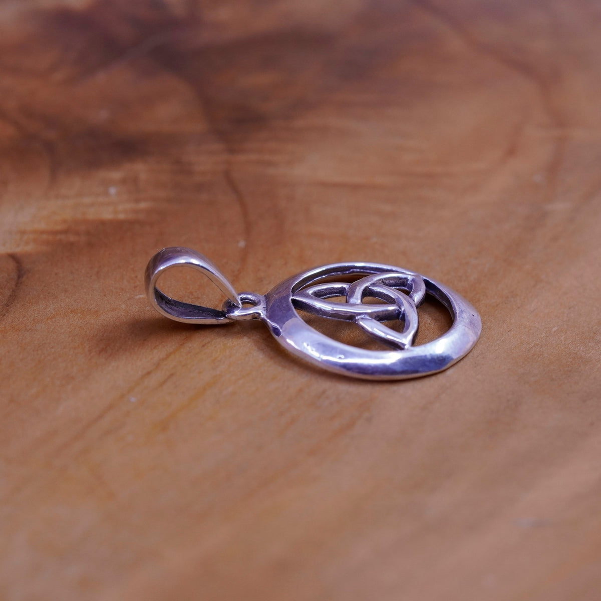 Vintage Sterling silver handmade pendant, 925 irish Celtic knot