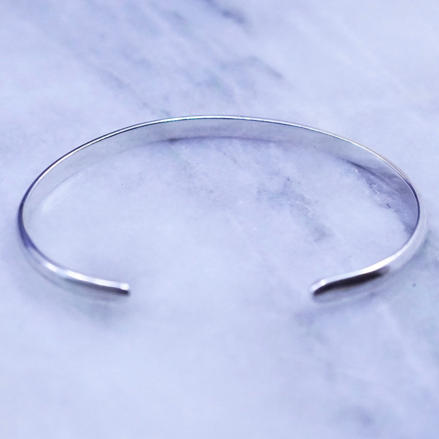 6.75”, sandy Comstock sterling silver bracelet, Southwestern 925 hammered cuff