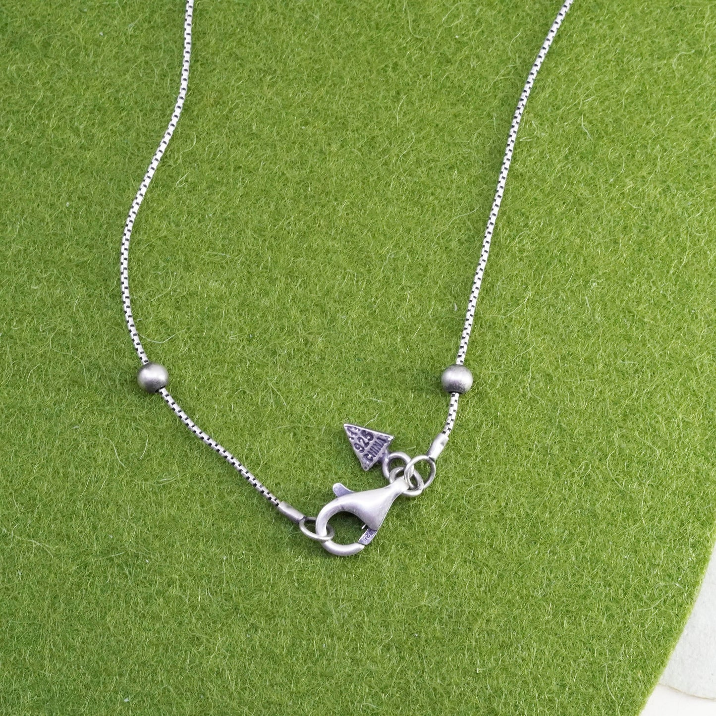 16”, vintage Silpada 925 sterling silver Necklace, snake chain with beads