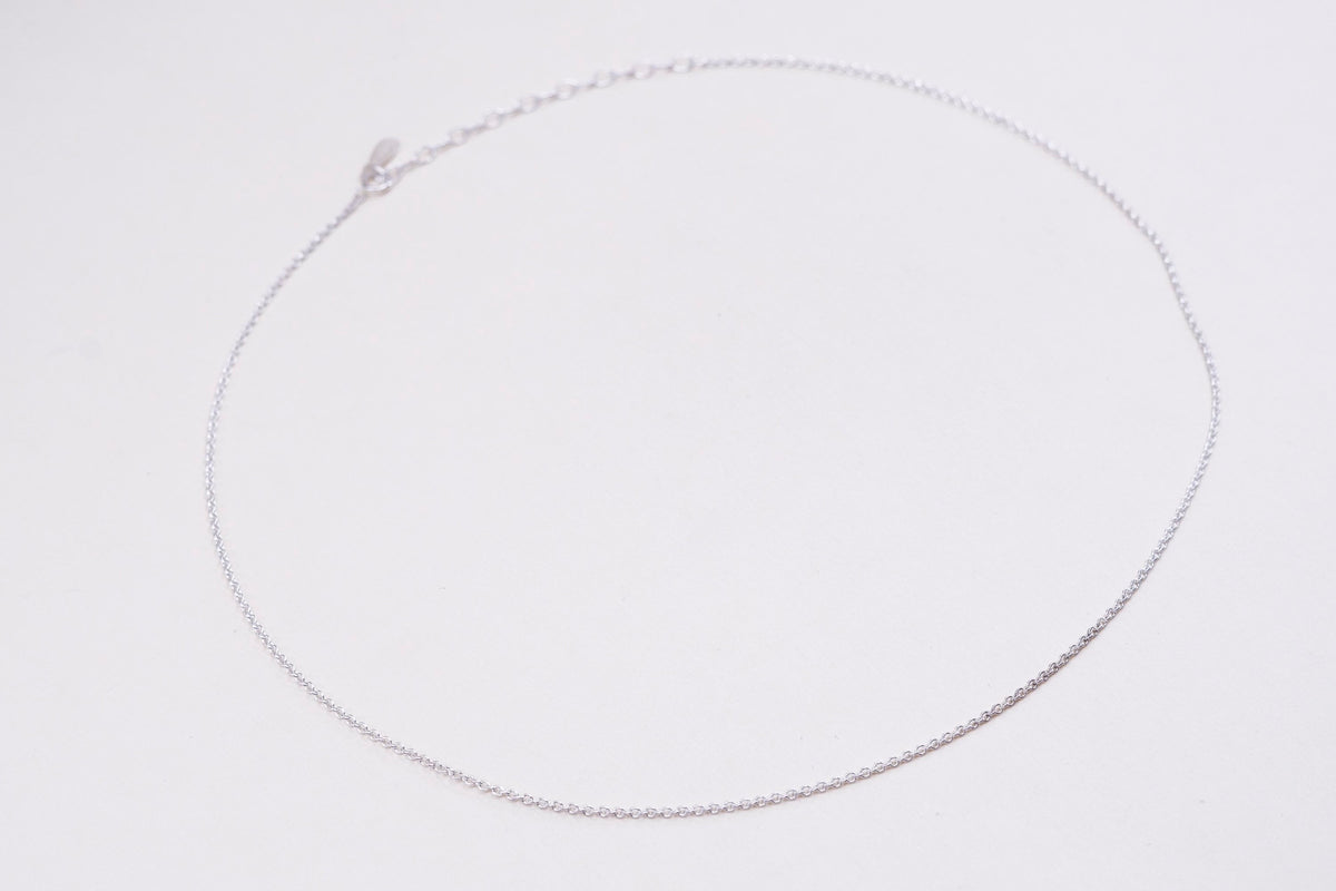 16”+2, vtg kariboli sterling 925 silver circle chain, Italy made necklace