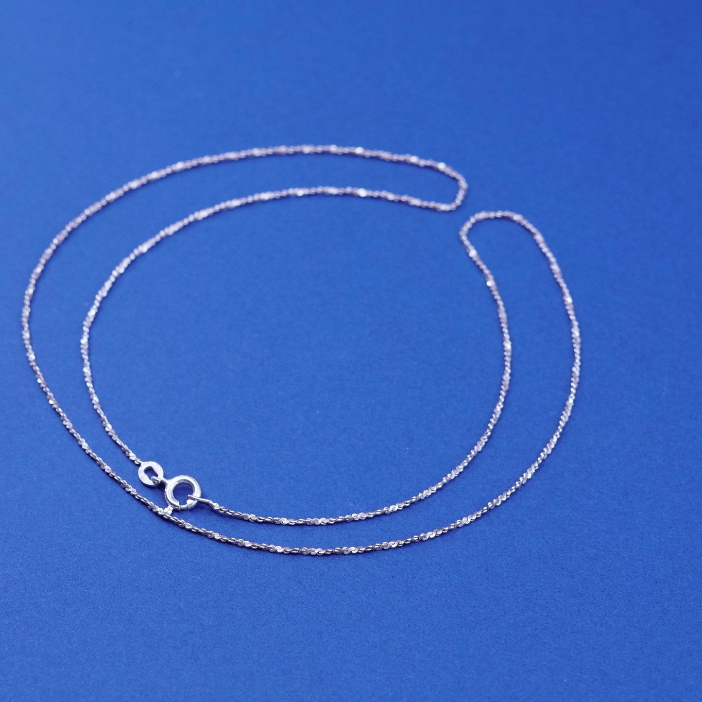 20”, vermeil gold over Sterling silver necklace, 925 twisted s link chain