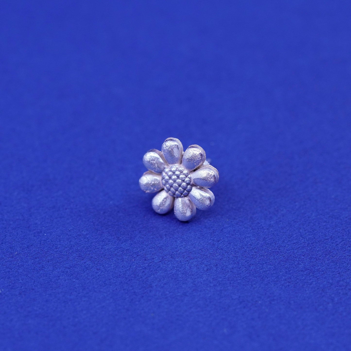Vintage Sterling silver handmade earrings, 925 flower studs