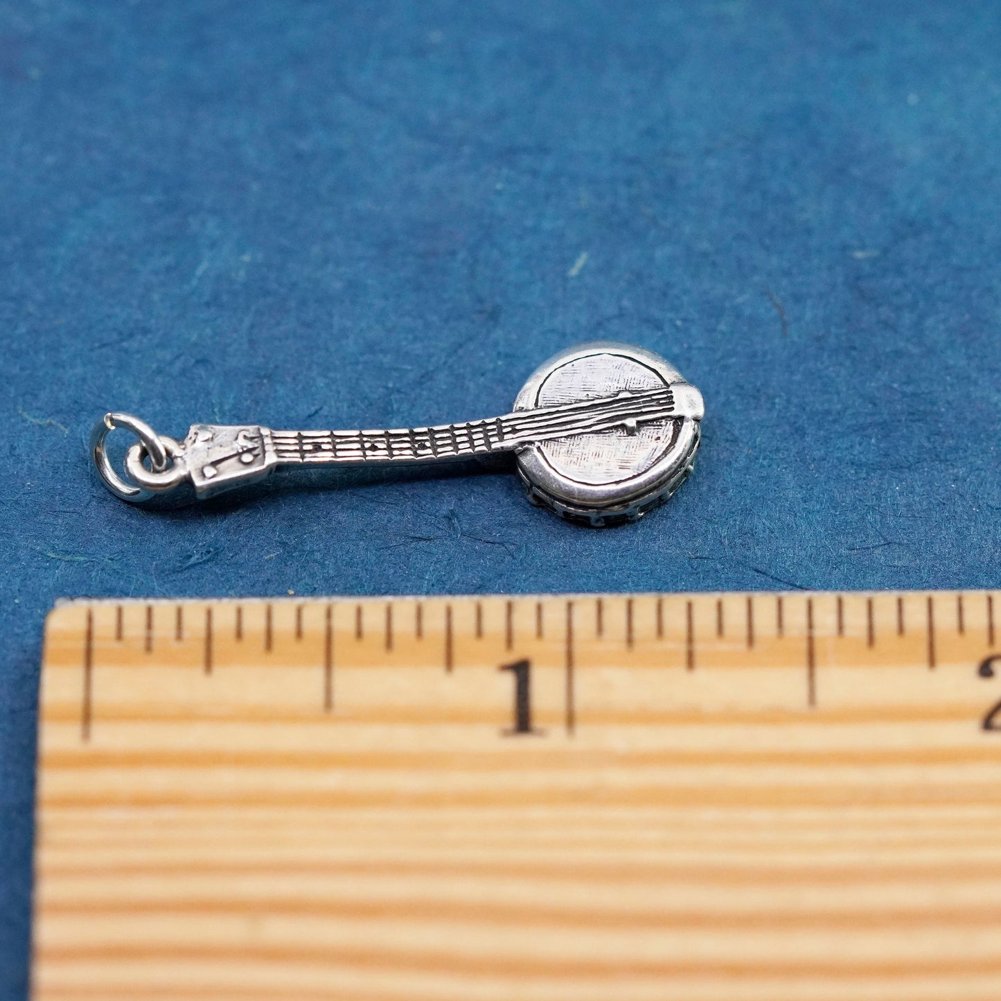 Vintage Sterling silver handmade pedant, 925 guitar charm