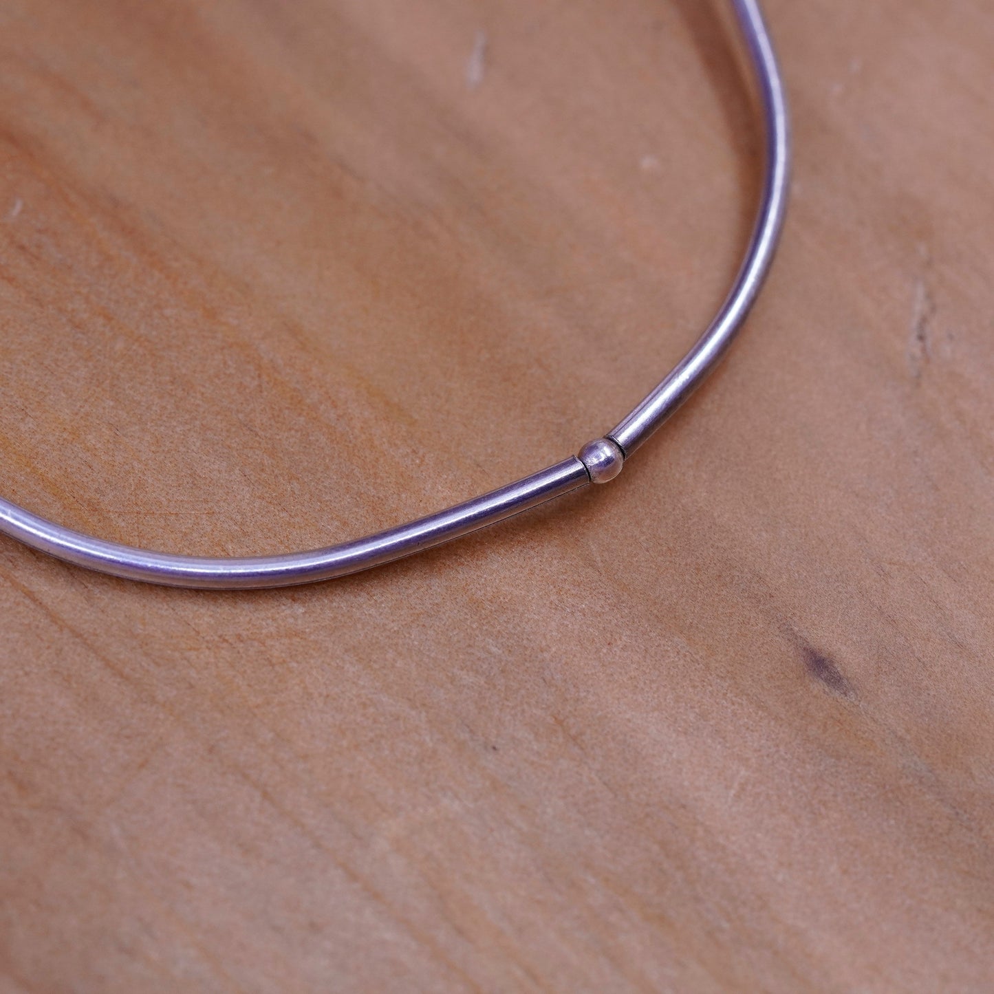 6.5, Vintage Sterling silver handmade bracelet, 925 bar chain with crystal