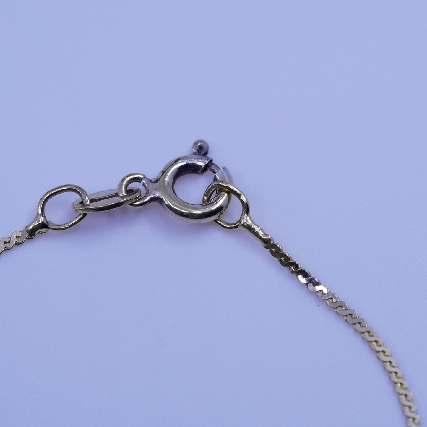 7.25”, Vintage Italy vermeil gold Sterling 925 silver bracelet, s link chain