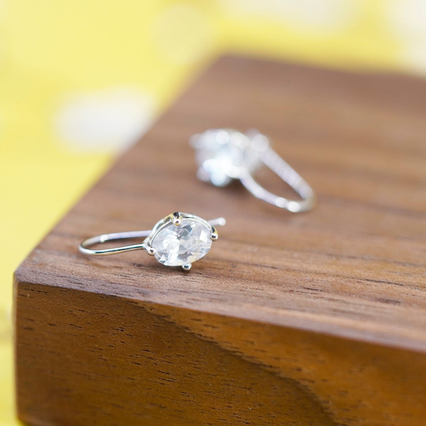 vintage Sterling 925 silver earrings with cz