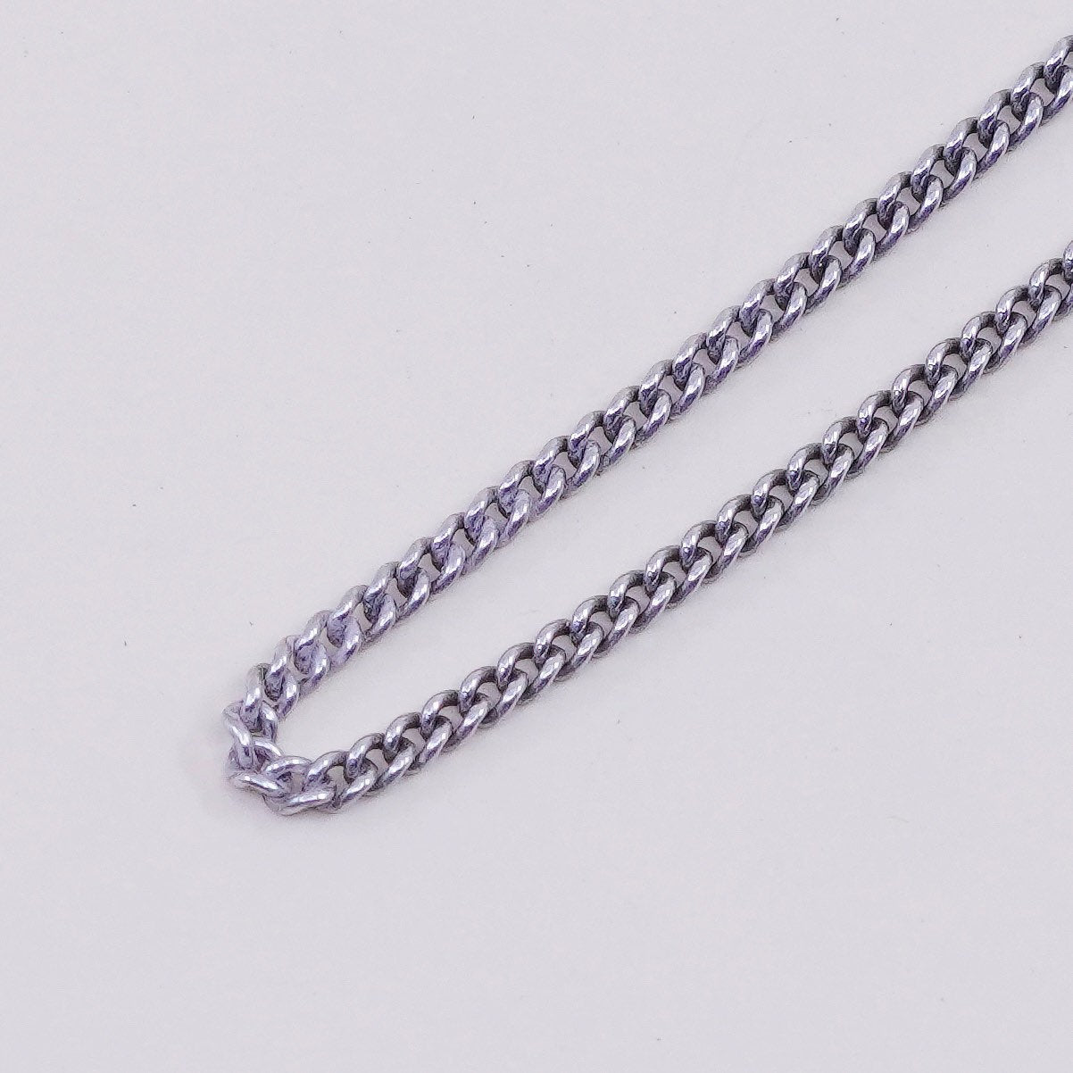 16” 2mm, vintage James Avery sterling silver necklace, 925 curb rope chain