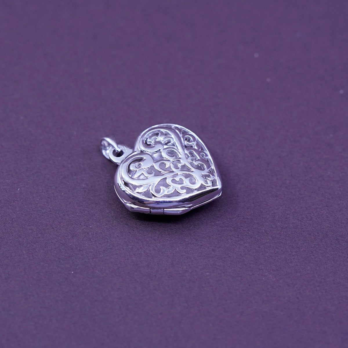 Vintage Sterling silver handmade pendant, filigree 925 photo locket
