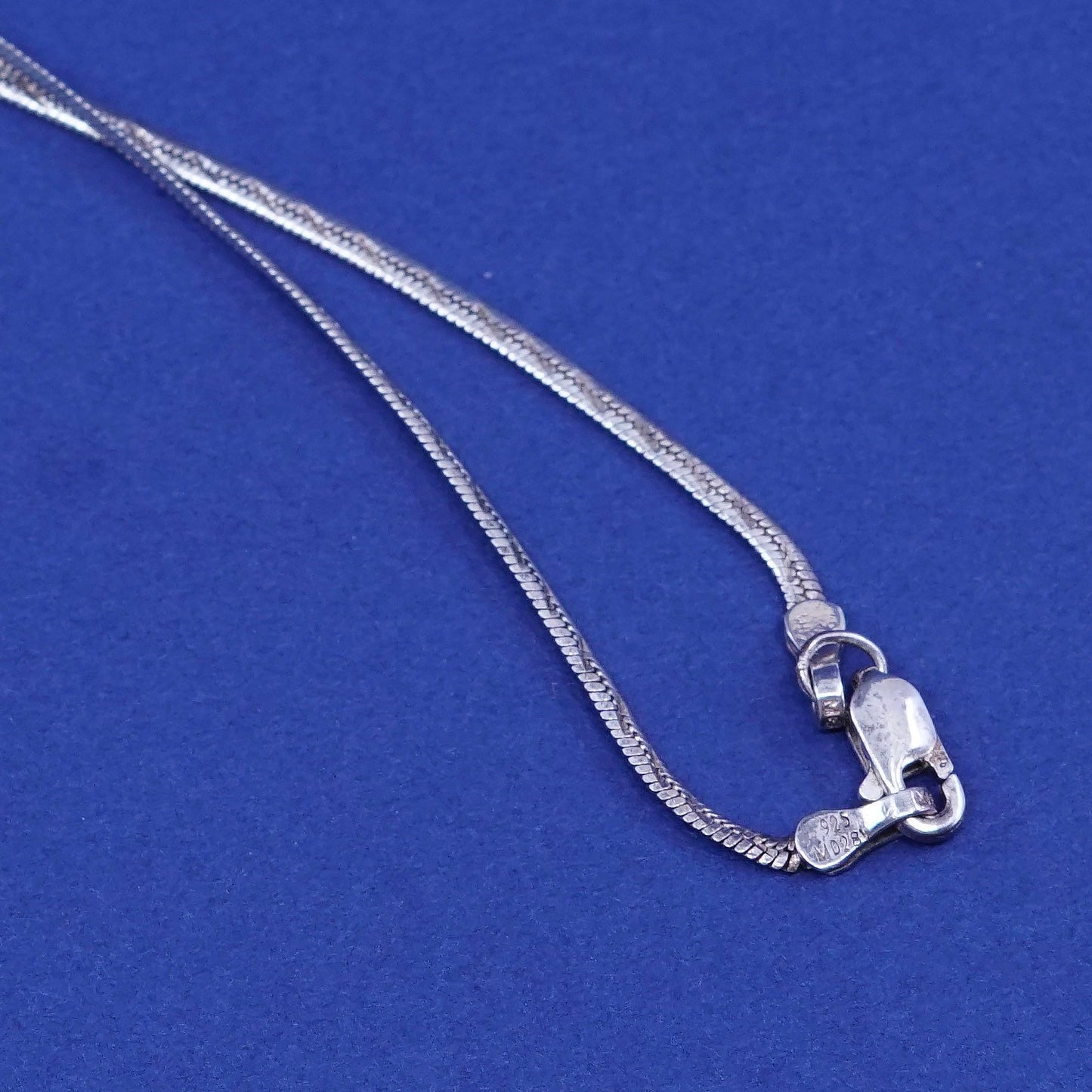 22”, 2mm, vintage Sterling silver handmade necklace, 925 snake chain