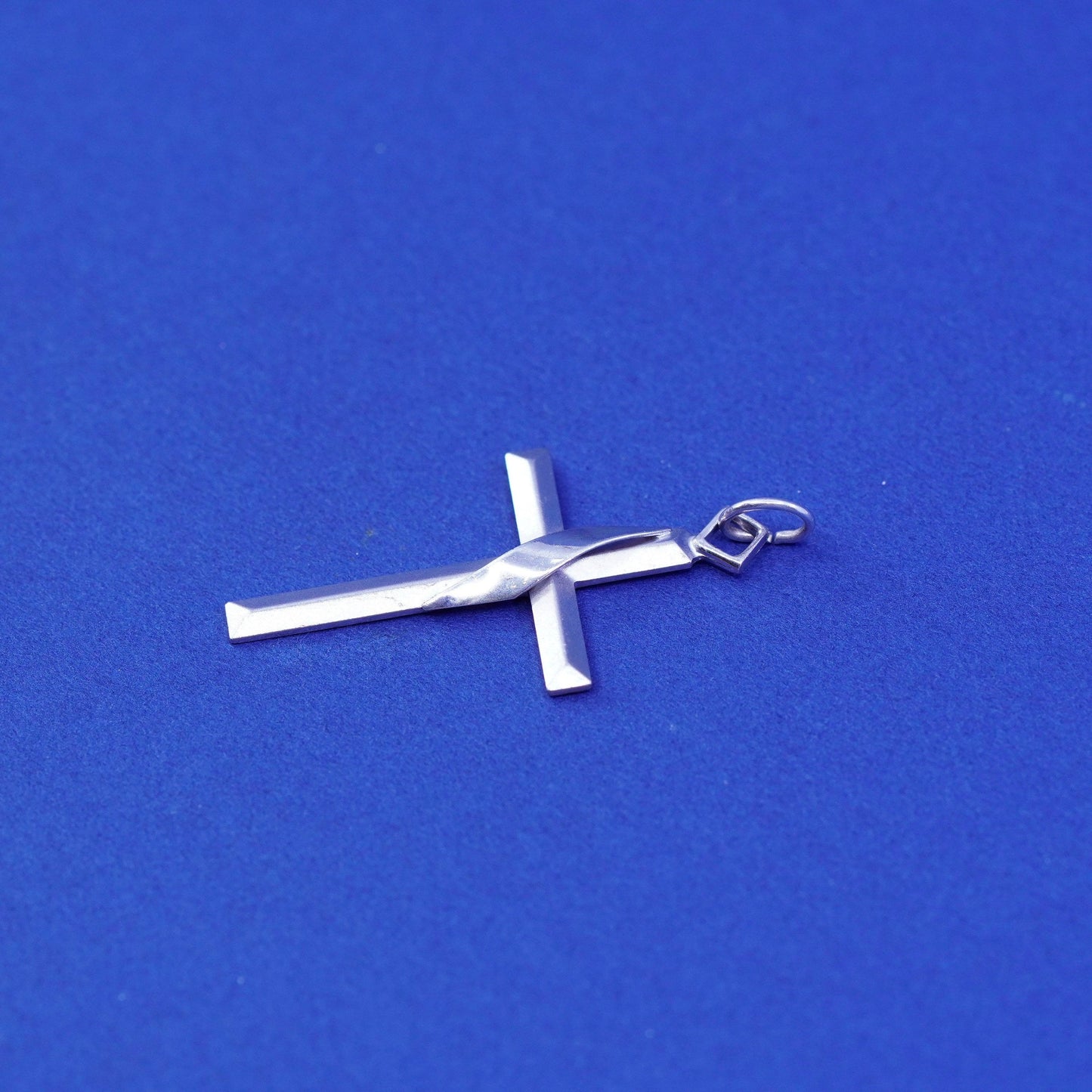 Vintage Sterling silver handmade pendant, 925 cross