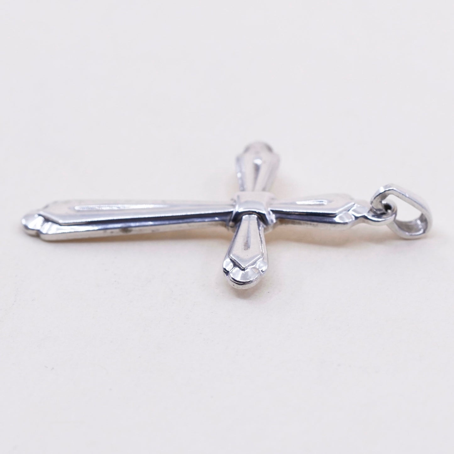 Vintage handmade Sterling silver pendant, 925 cross