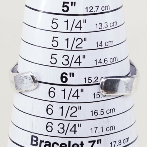 6.25”, Vtg Sterling Silver Handmade Collar Cuff Meixco 925 Bracelet, TO-01