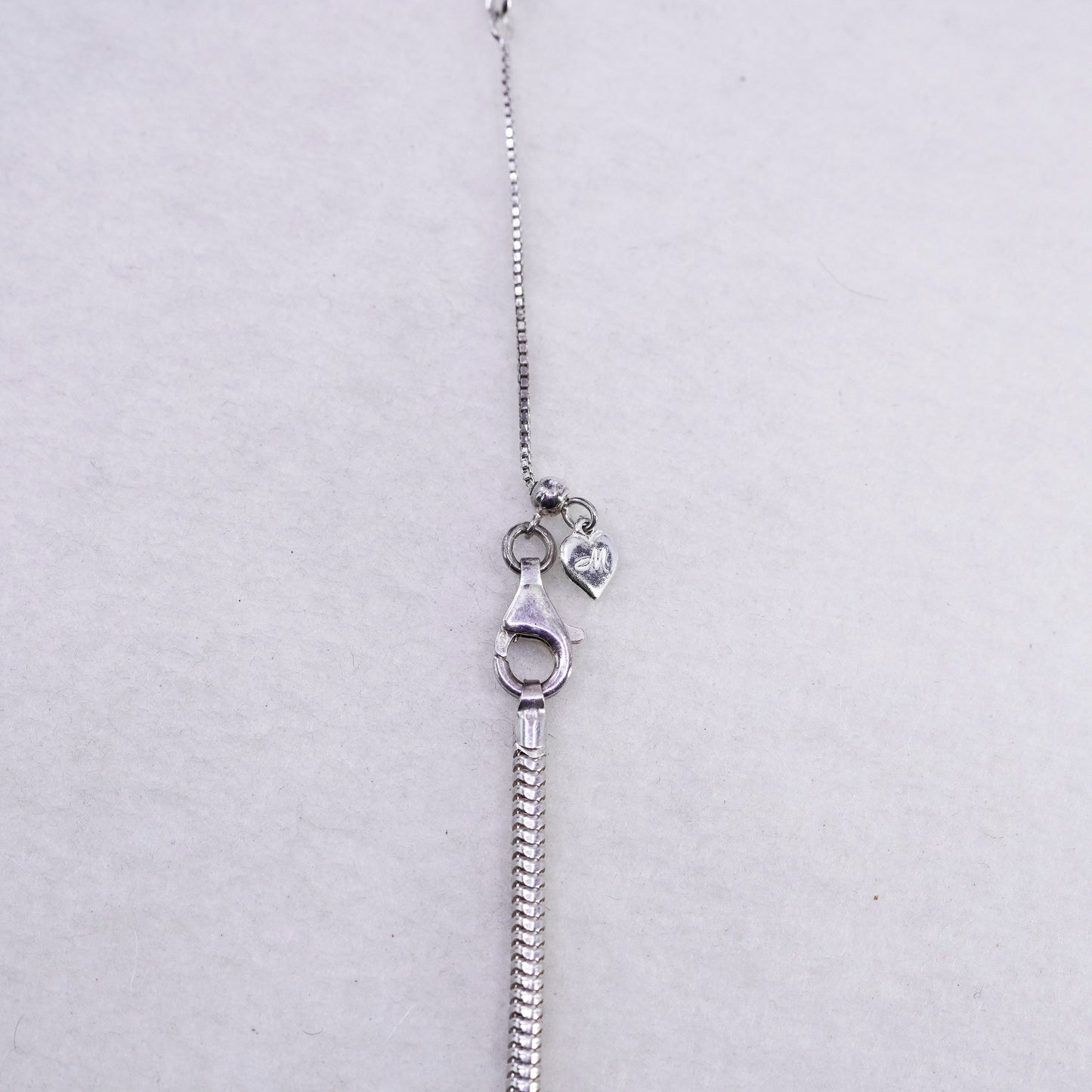 18+2” 3mm, vintage Sterling 925 silver bold snake chain necklace