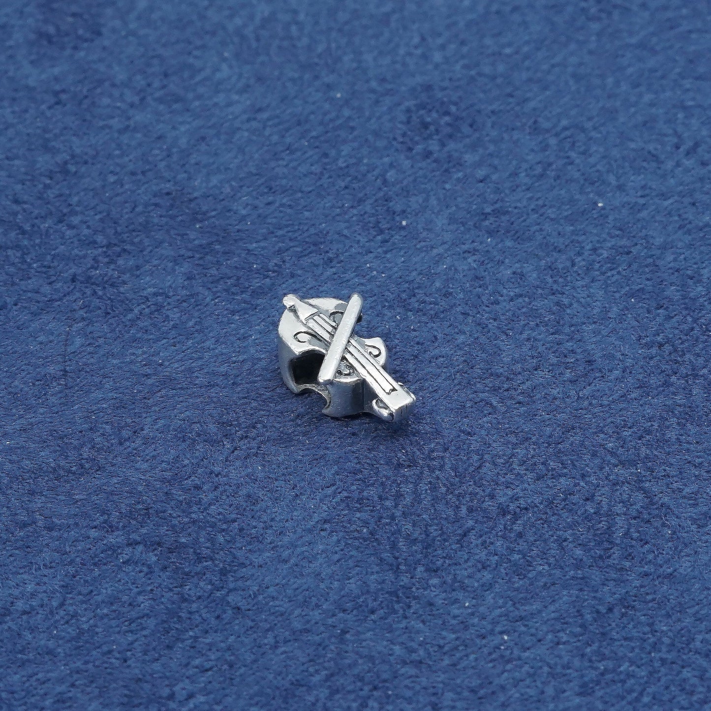 vtg Sterling silver handmade pendant, 925 violin charm
