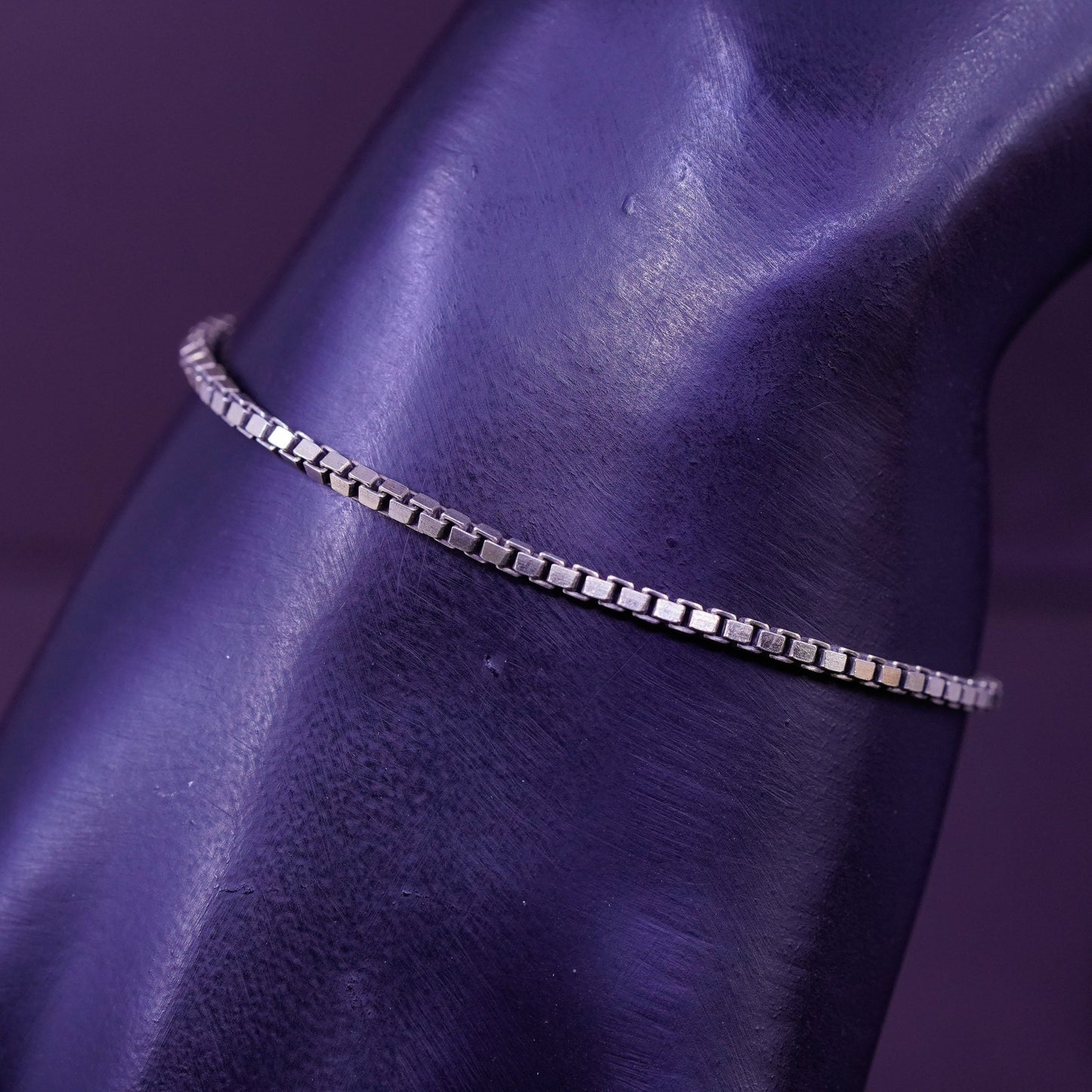 6.25”, vintage vermeil gold over Sterling 925 silver handmade bracelet chain