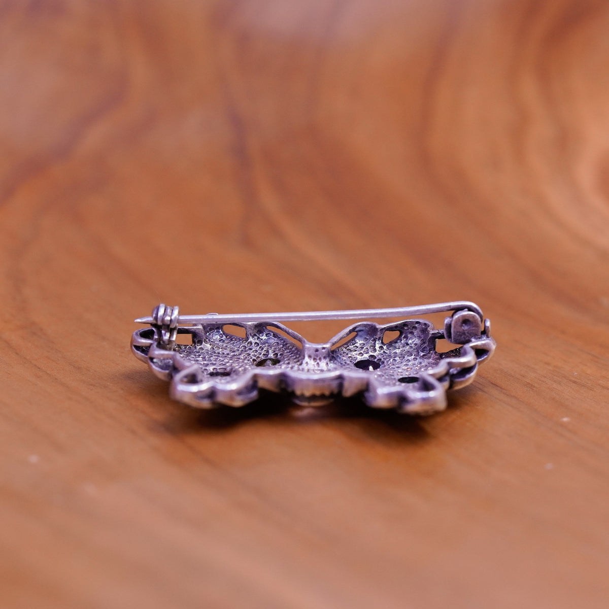 Vintage antique Art Deco southwestern sterling 925 silver butterfly brooch