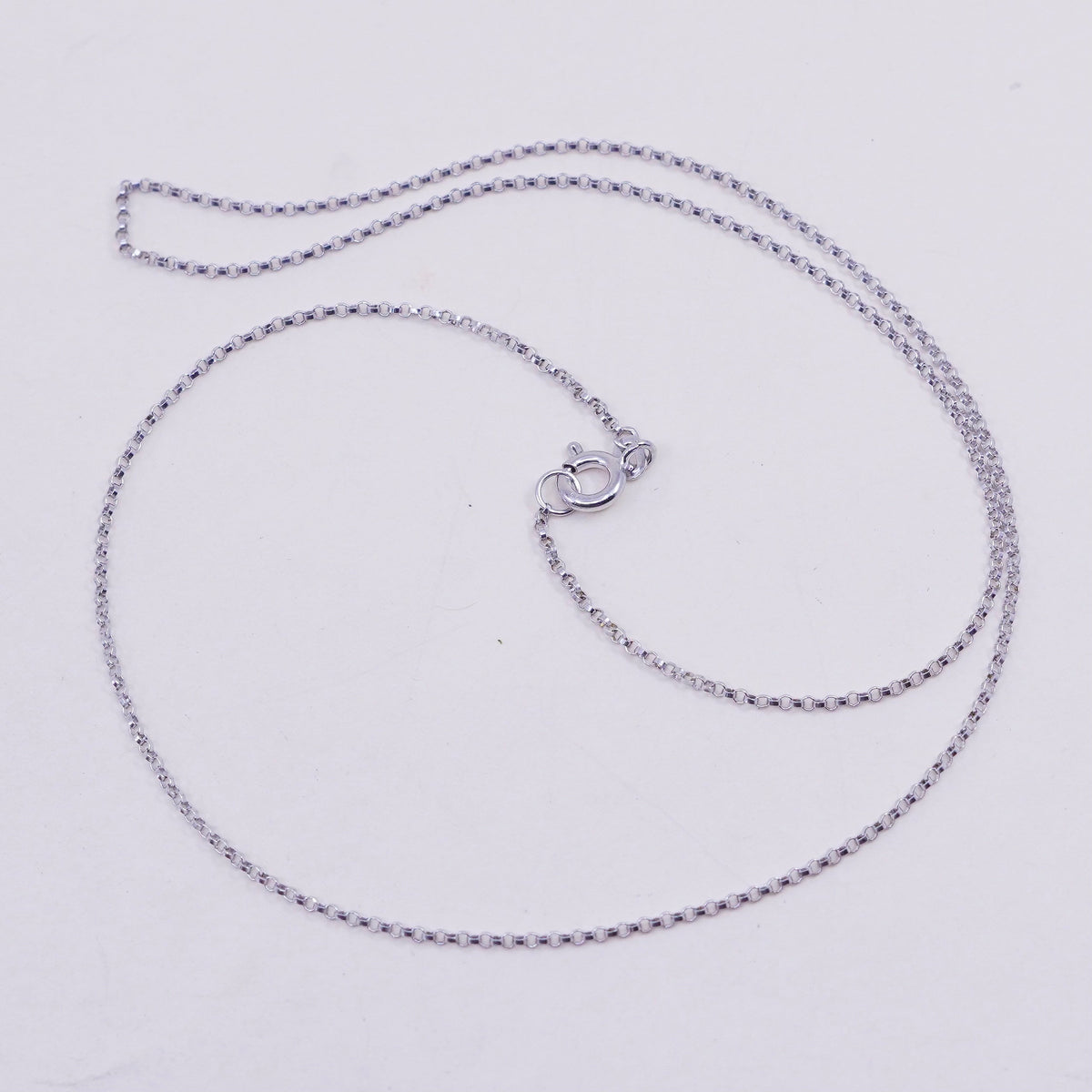 18”, 1mm, vintage vermeil gold over Sterling silver necklace, 925 circle chain