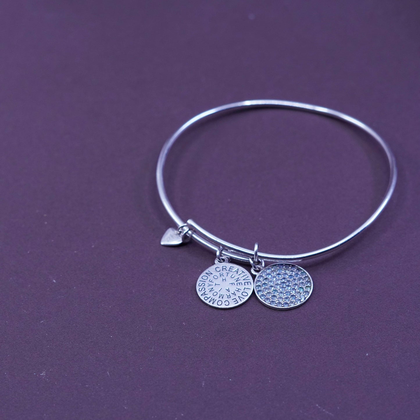 ralph lauren Sterling 925 silver bracelet bangle with charms “creative harmony