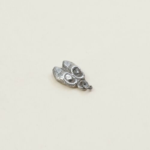 Vintage Sterling Silver Shoes Pendant, Solid 925 Silver Charm, Silver Tested