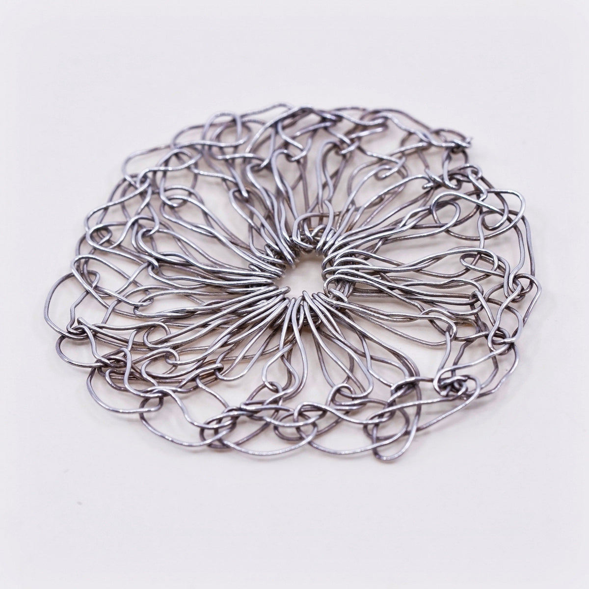Vintage Sterling silver handmade pendant, 925 wired charm, silver tested
