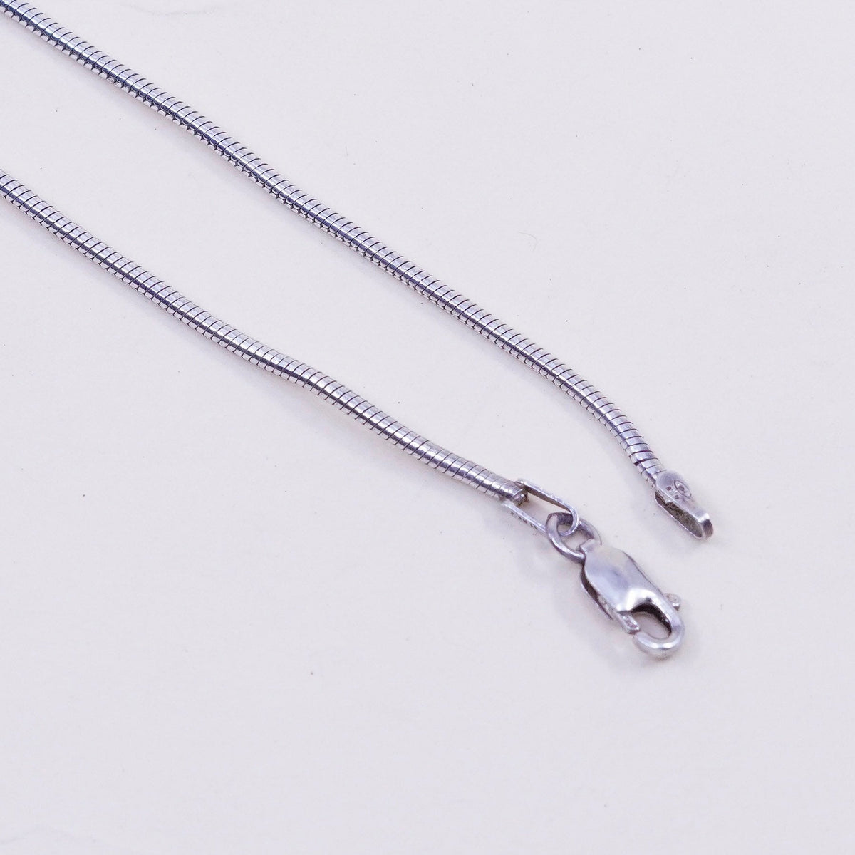18”, 1mm, Vintage milor sterling silver snake chain, Italy 925 necklace