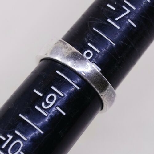 Sz 8, Vtg Sterling Silver Ring, Thailand 925 Modern Engagement Band Ring W/ CZ