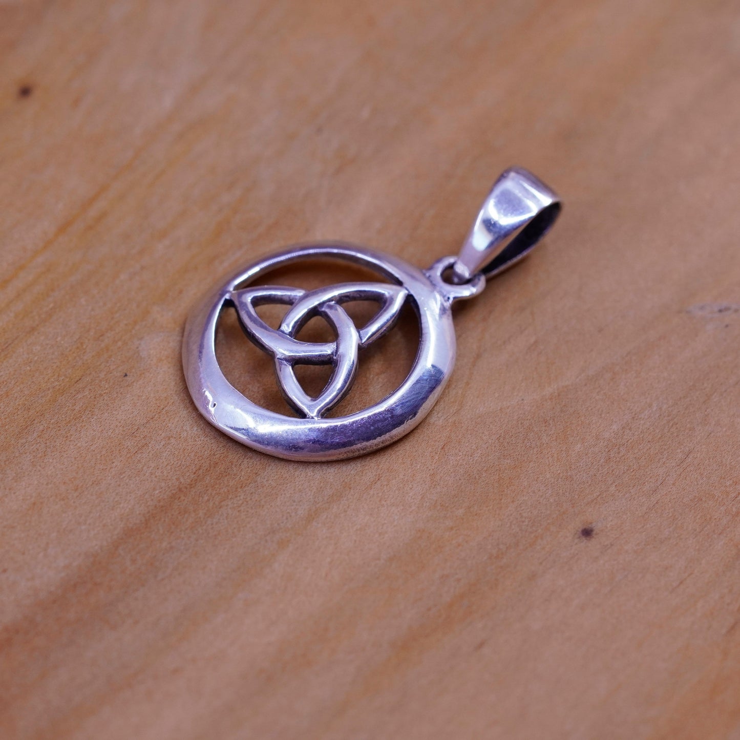 Vintage Sterling silver handmade pendant, 925 irish Celtic knot