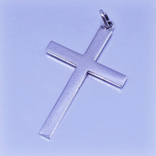 Vintage sterling 925 silver handmade cross pendant
