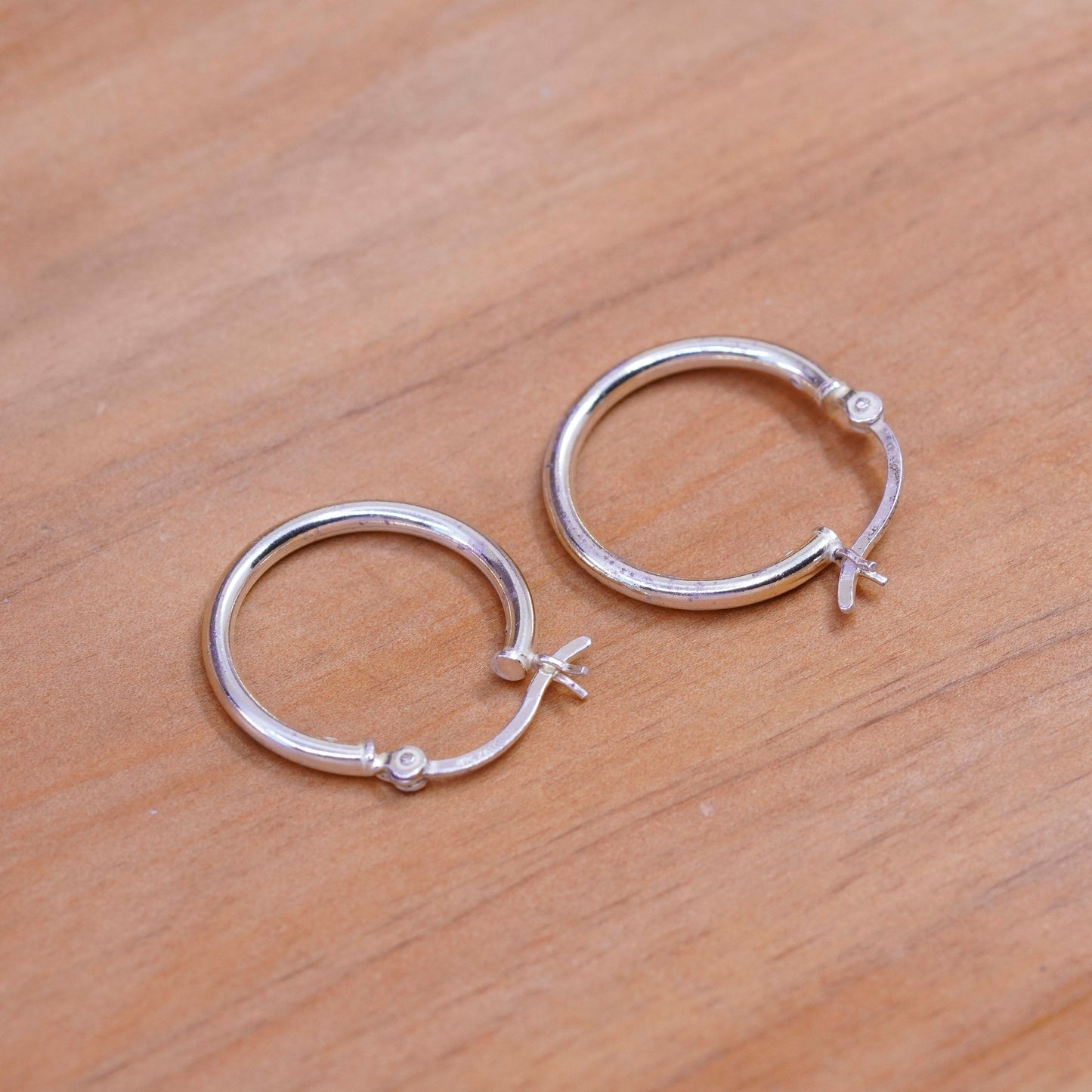 0.5”, vintage Sterling silver earrings, 925 hoops