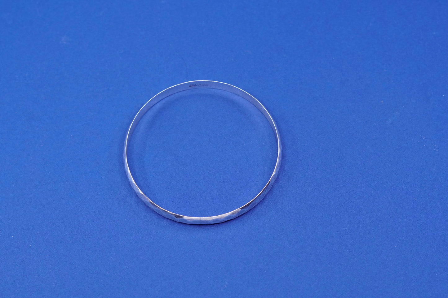 8”, vintage danecraft sterling silver handmade bracelet, solid 925 bangle