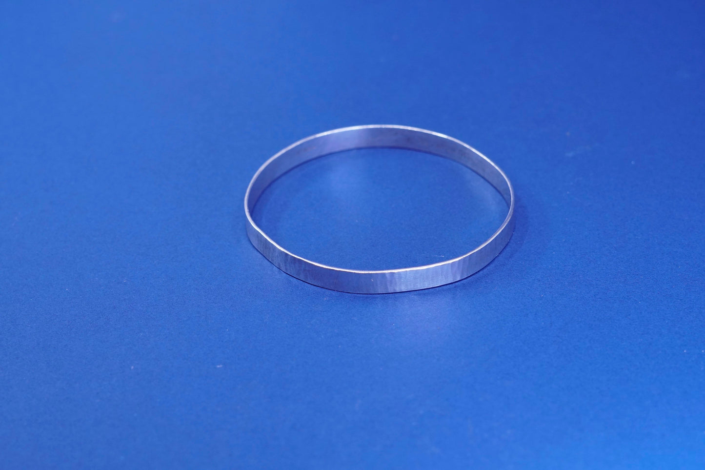 7.75”, vintage sterling silver handmade bracelet, 925 ribbed textured bangle