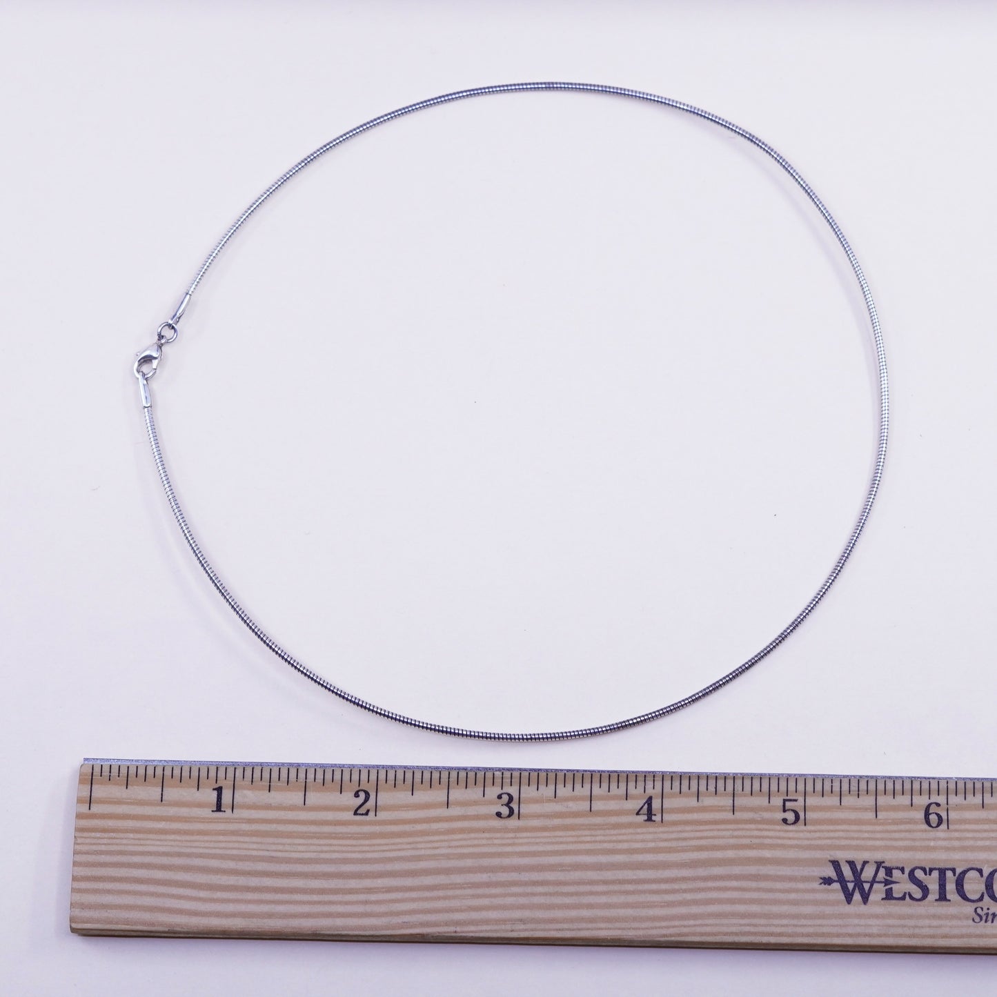 16", 1mm, sterling silver snake chain, Italy made silver necklace