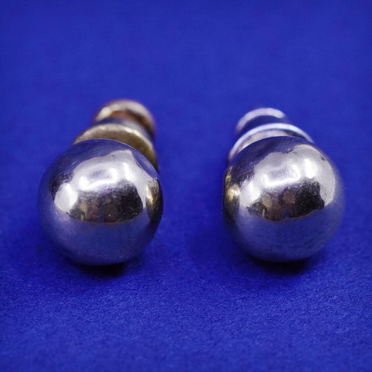 1g, 7mm, vintage solid 14K yellow gold studs earrings