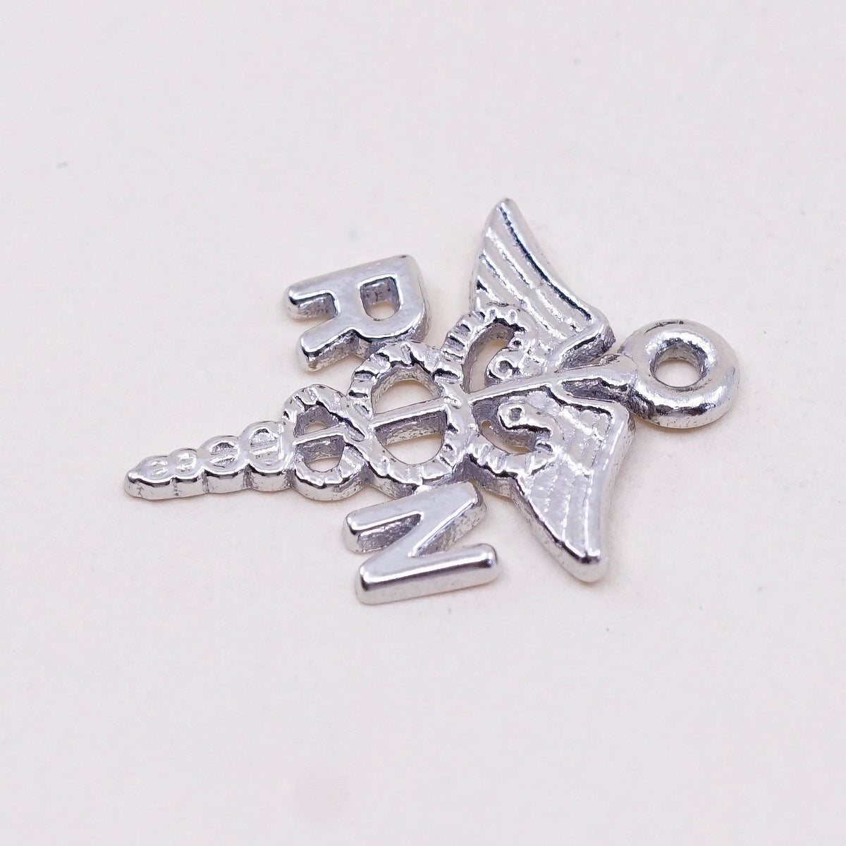 vtg 925 sterling silver nursing pendant depicts the caduceus medical emblem