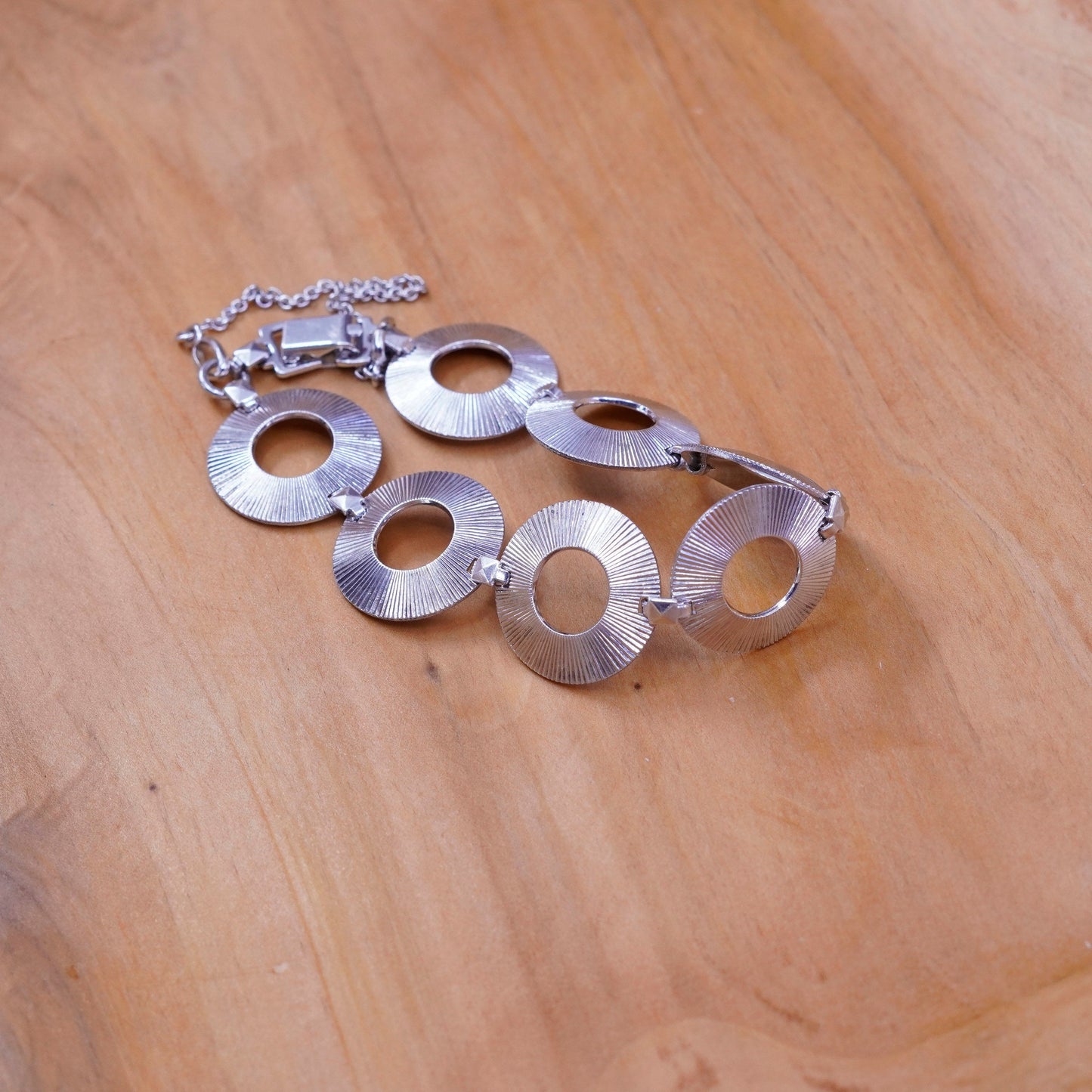 6.5”, WE Richards WRE Sterling silver handmade bracelet, 925 circle bracelet