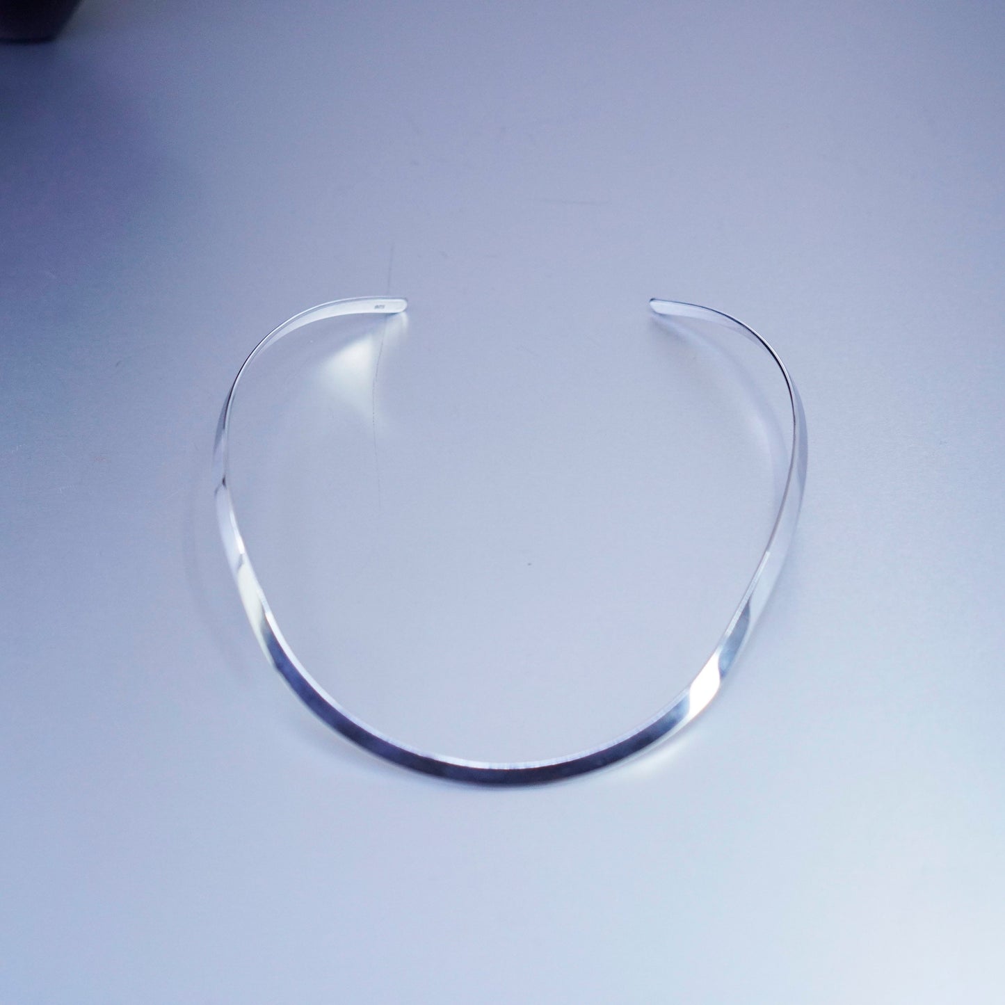 14”, vintage Sterling 925 silver handmade choker collar necklace