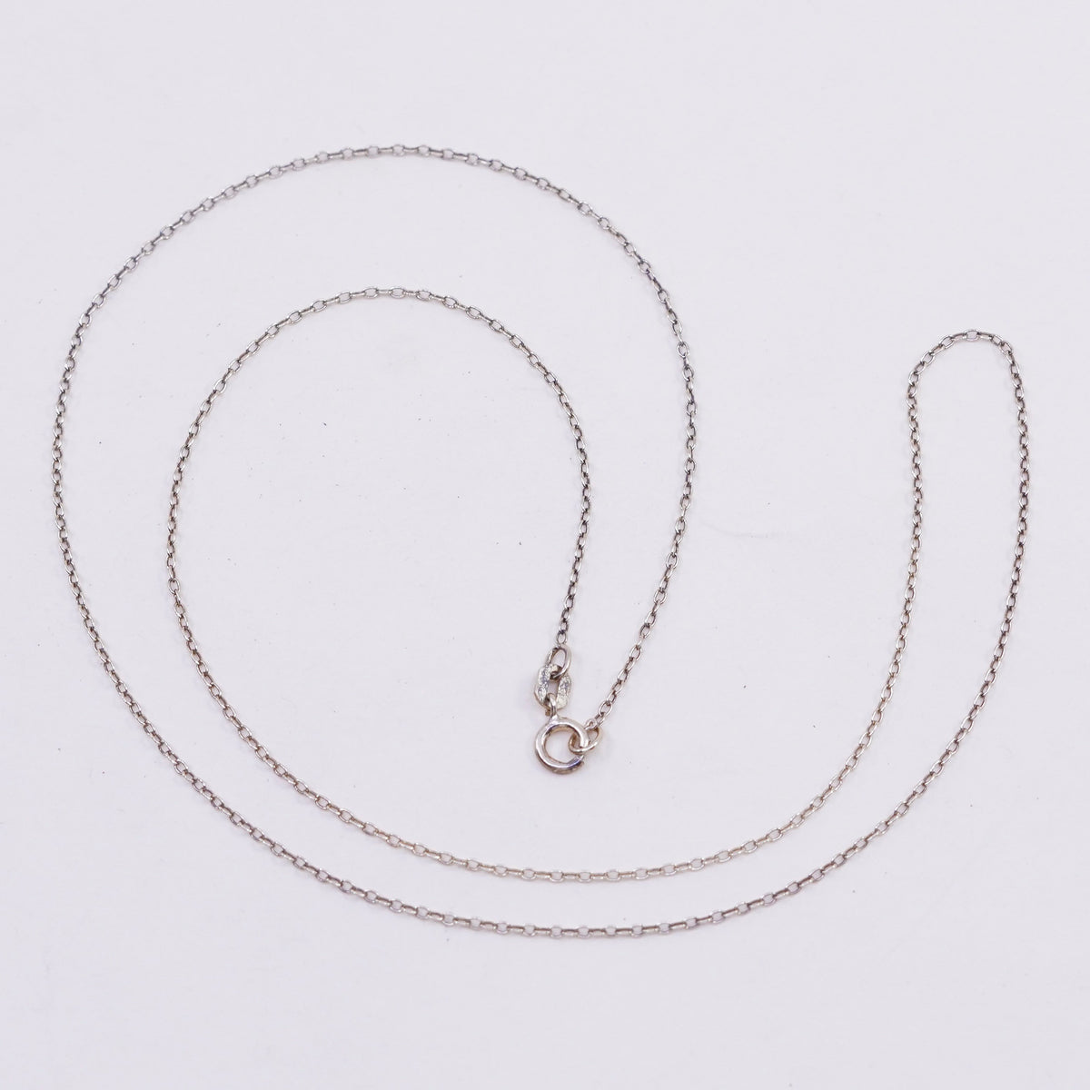 20”, 1mm, Vintage vermeil gold over sterling silver circle chain