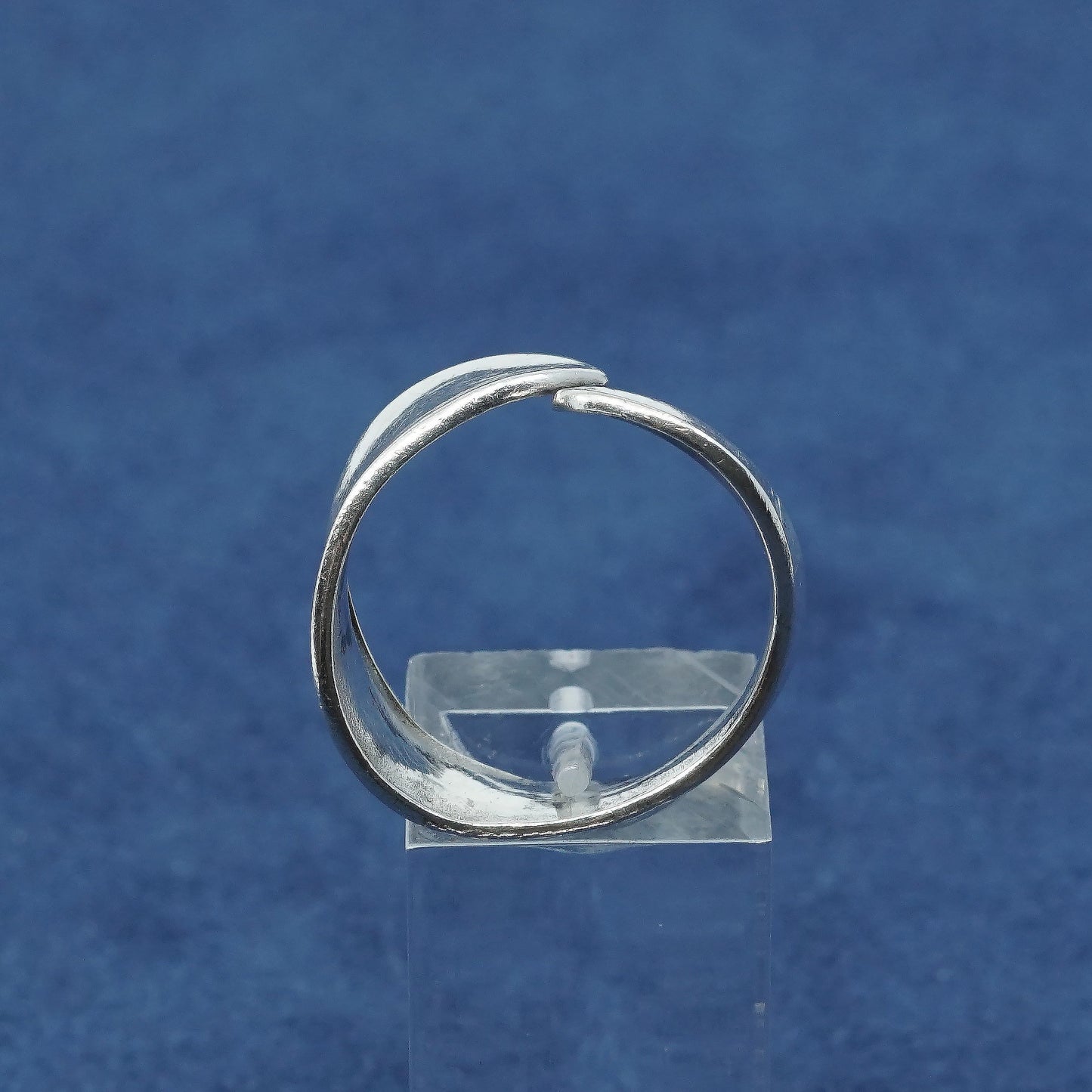 Size 10, vtg minimalist, simple Sterling 925 silver handmade ribbed ring