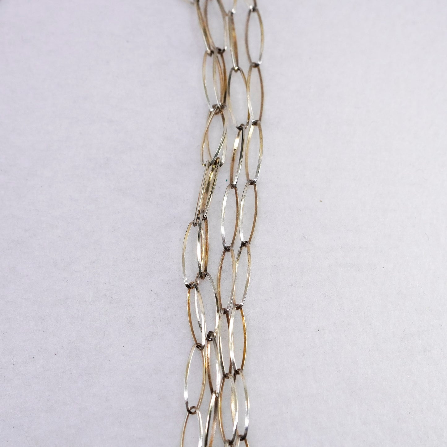 100” vintage vermeil gold over Sterling 925 silver marquise EXTRA LONG necklace